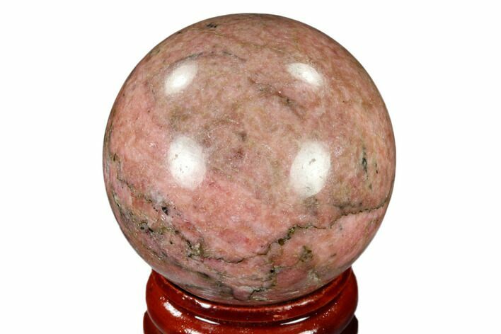 Polished Rhodonite Sphere - India #116179